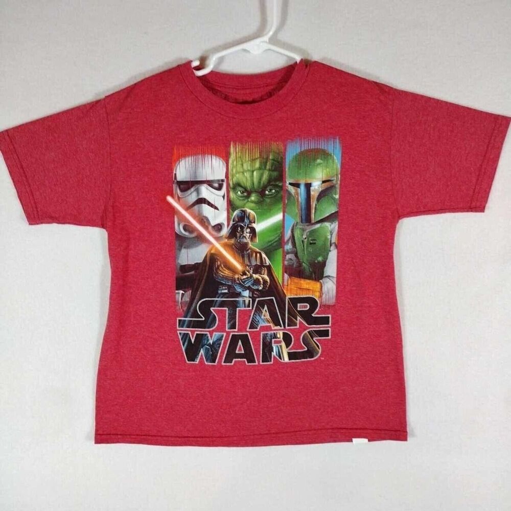 Star Wars Stormtrooper Flip Sequins Boys T-Shirt, Red Size 8